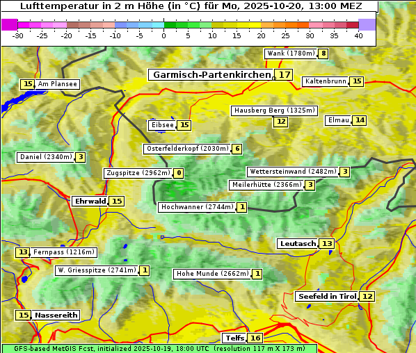 Temperatur, 20. 10. 2025