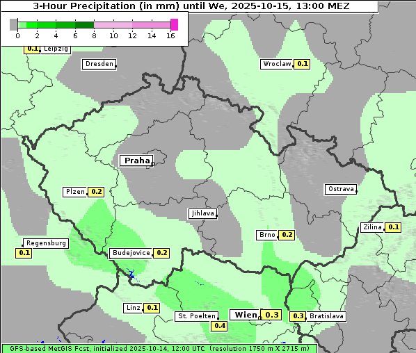 Niederschlag, 15. 10. 2025