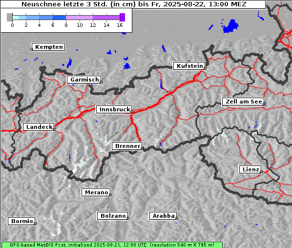 Neuschnee, 22. 8. 2025