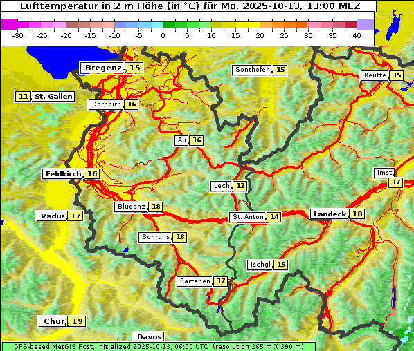 Temperatur, 13. 10. 2025