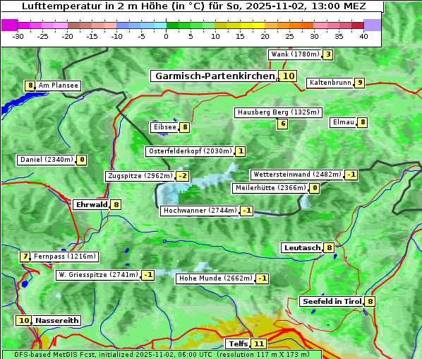 Temperatur, 2. 11. 2025