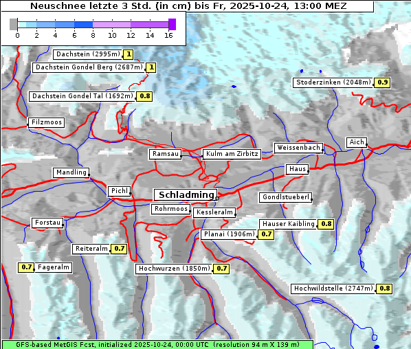Neuschnee, 24. 10. 2025