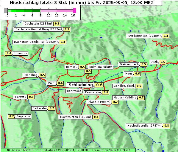 Niederschlag, 5. 9. 2025