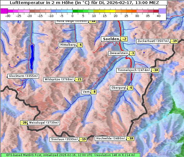 Temperatur, 17. 2. 2026
