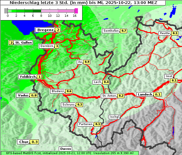 Niederschlag, 22. 10. 2025
