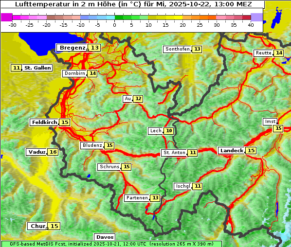 Temperatur, 22. 10. 2025