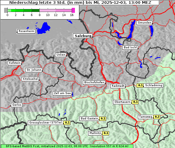 Niederschlag, 3. 12. 2025