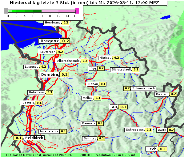Niederschlag, 11. 3. 2026