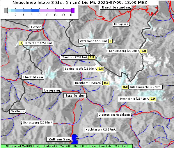 Neuschnee, 9. 7. 2025