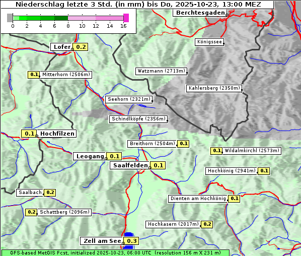 Niederschlag, 23. 10. 2025