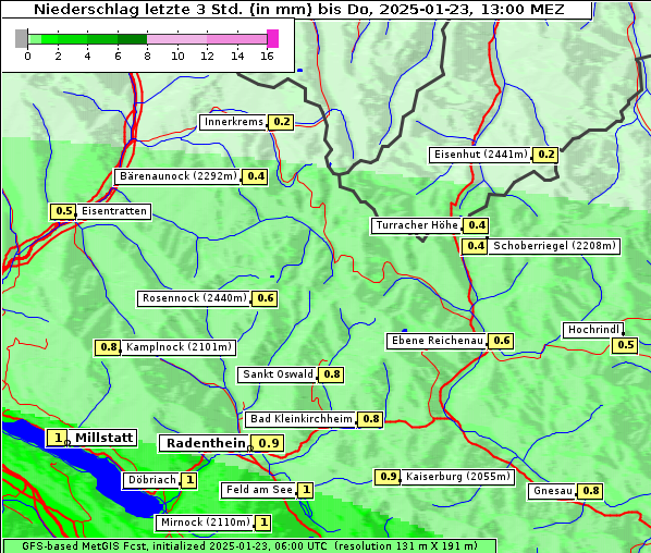 Niederschlag, 23. 1. 2025