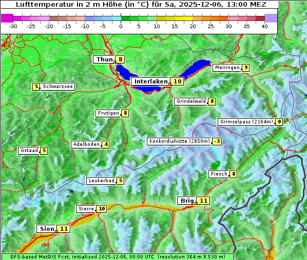 Temperatur, 6. 12. 2025