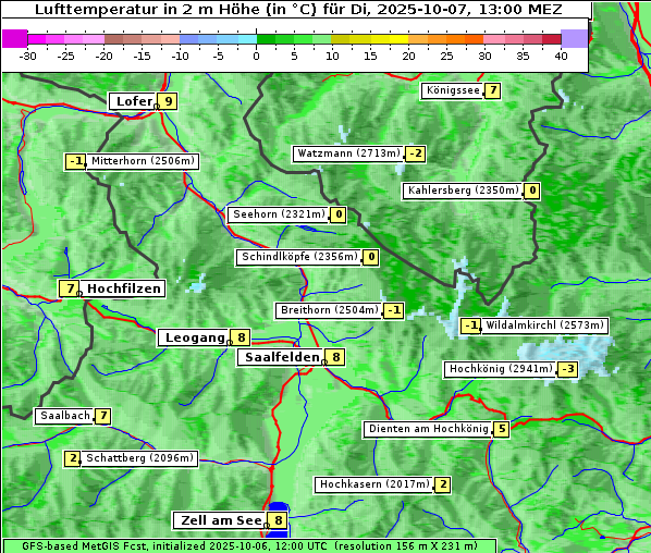 Temperatur, 7. 10. 2025