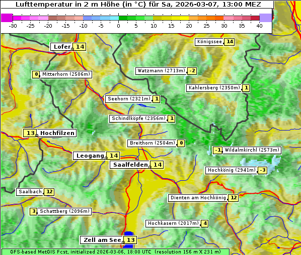 Temperatur, 7. 3. 2026