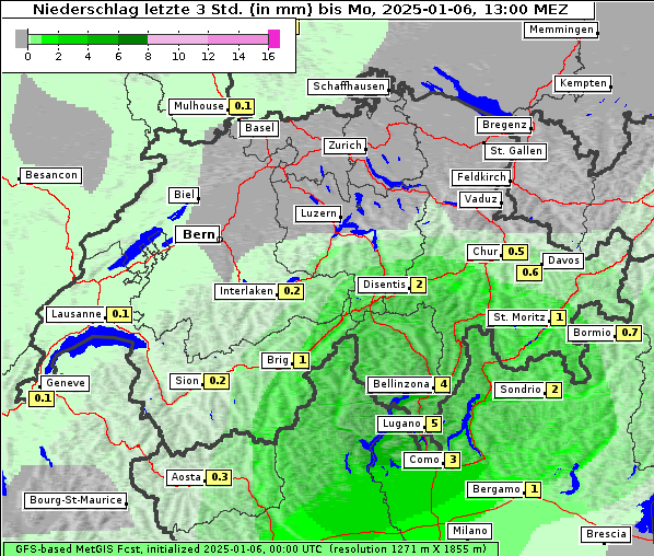 Niederschlag, 6. 1. 2025