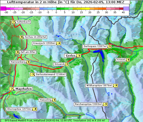 Temperatur, 5. 2. 2026
