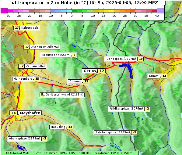 Temperatur, 5. 4. 2026