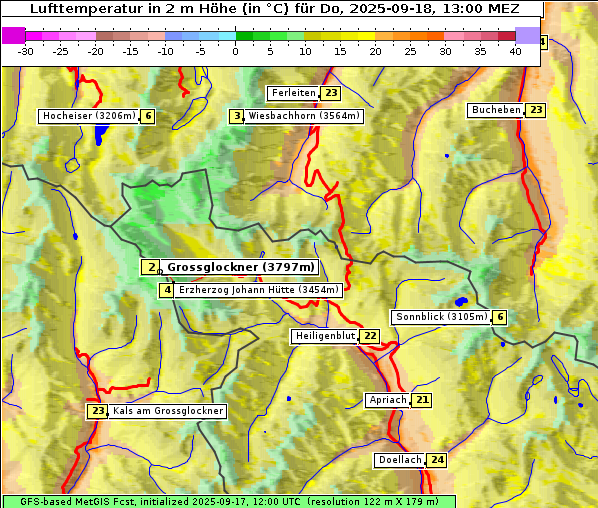 Temperatur, 18. 9. 2025