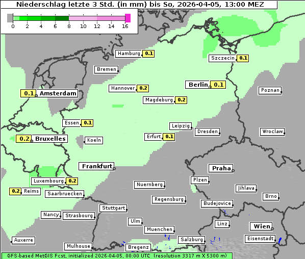 Niederschlag, 5. 4. 2026
