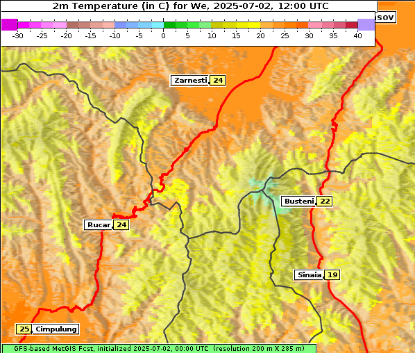 Temperatur, 2. 7. 2025