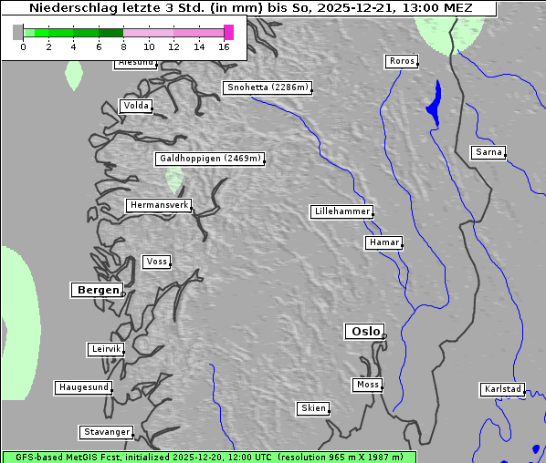 Niederschlag, 21. 12. 2025