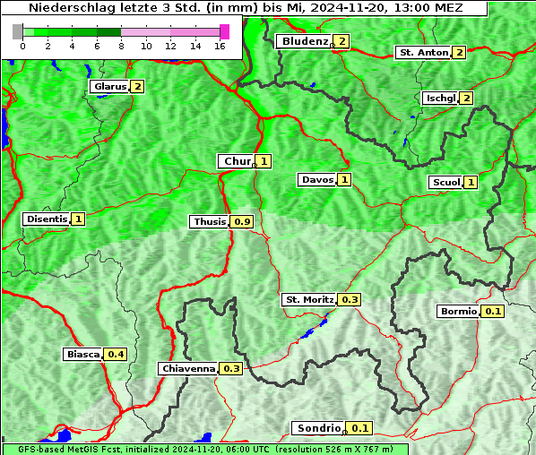 Niederschlag, 20. 11. 2024