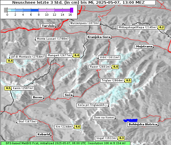 Neuschnee, 7. 5. 2025