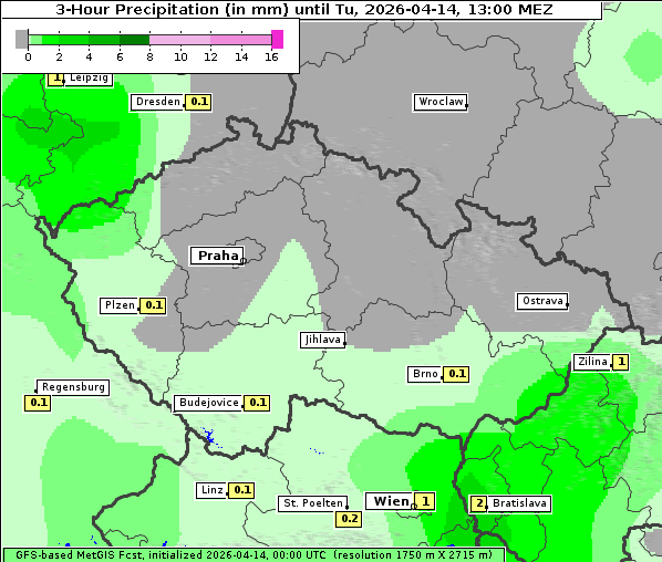Niederschlag, 14. 4. 2026