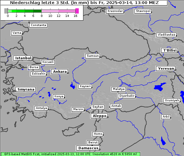 Niederschlag, 14. 3. 2025
