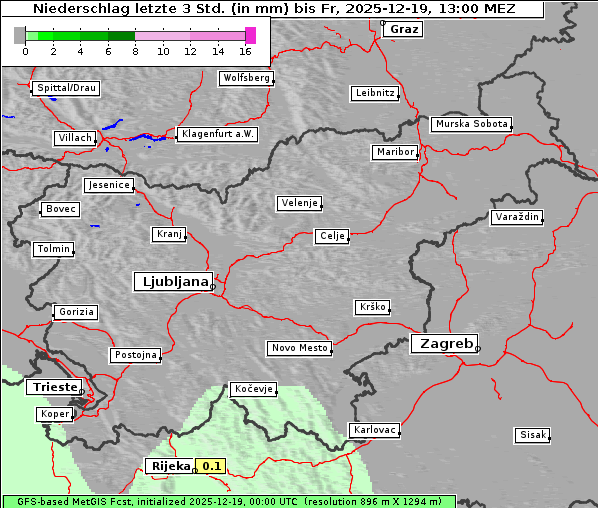 Niederschlag, 19. 12. 2025