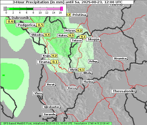 Niederschlag, 23. 8. 2025