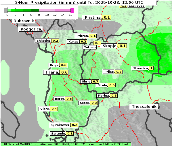 Niederschlag, 28. 10. 2025