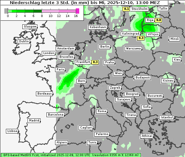 Niederschlag, 10. 12. 2025