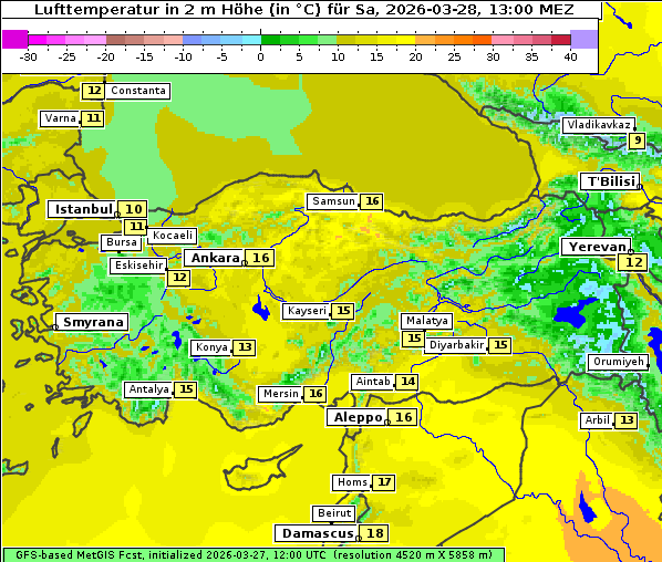 Temperatur, 28. 3. 2026