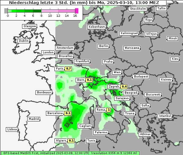 Niederschlag, 10. 3. 2025