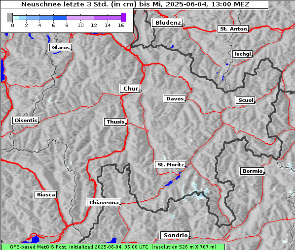 Neuschnee, 4. 6. 2025