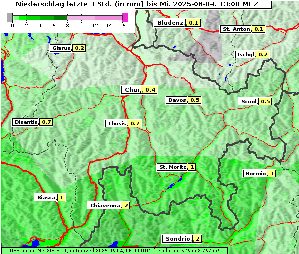 Niederschlag, 4. 6. 2025