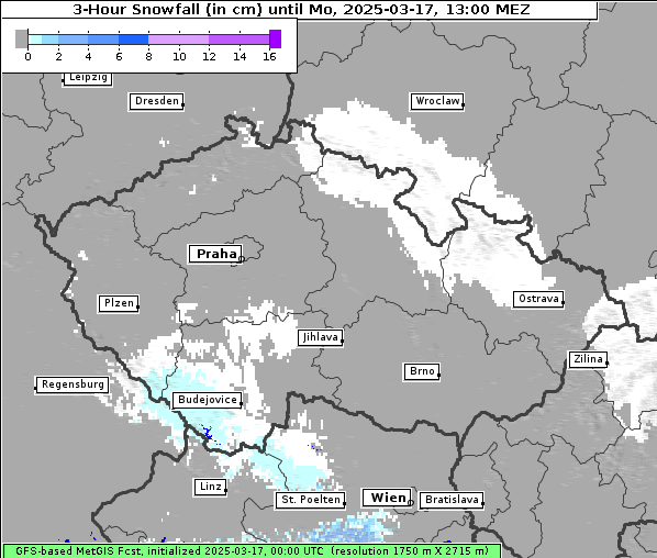 Neuschnee, 17. 3. 2025