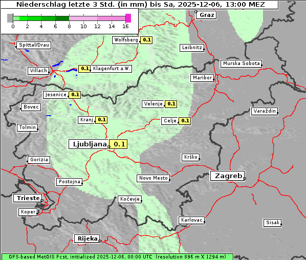 Niederschlag, 6. 12. 2025