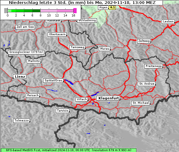 Niederschlag, 18. 11. 2024