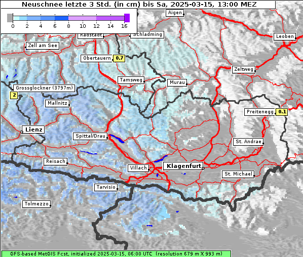 Neuschnee, 15. 3. 2025