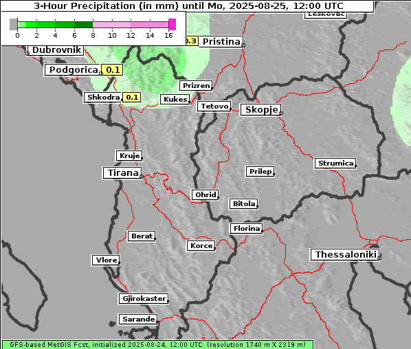 Niederschlag, 25. 8. 2025