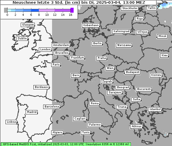 Neuschnee, 4. 3. 2025