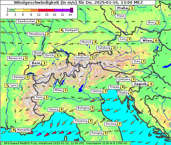 Wind, 16. 1. 2025