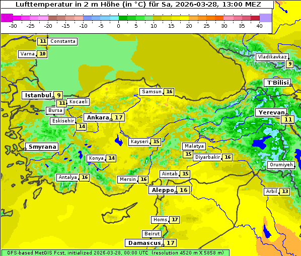 Temperatur, 28. 3. 2026