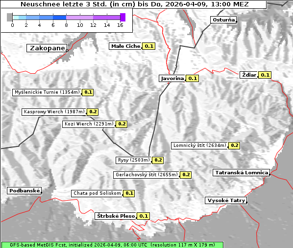 Neuschnee, 9. 4. 2026