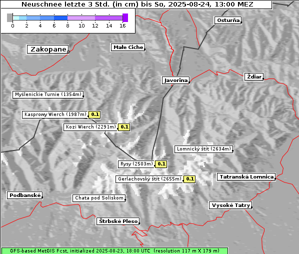Neuschnee, 24. 8. 2025