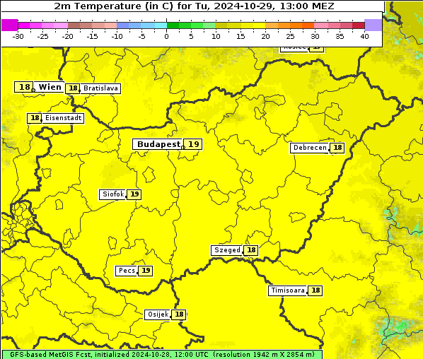 Temperatur, 29. 10. 2024