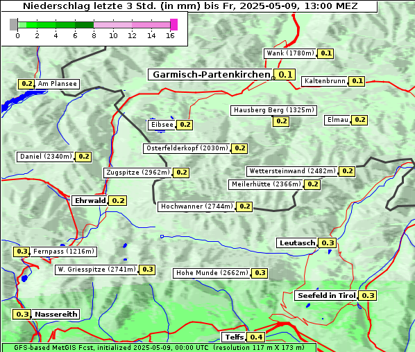 Niederschlag, 9. 5. 2025