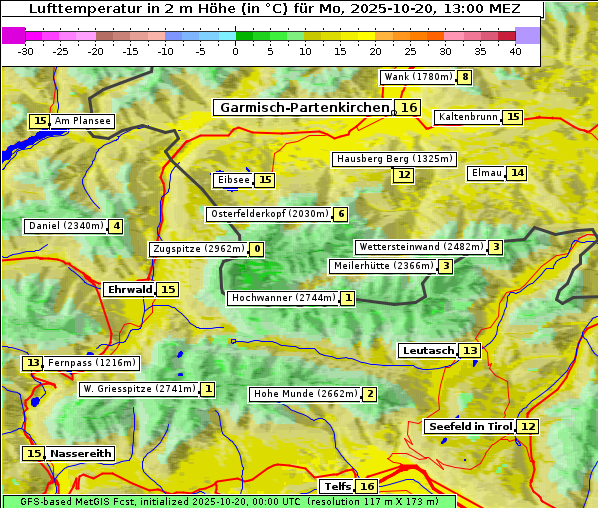 Temperatur, 20. 10. 2025